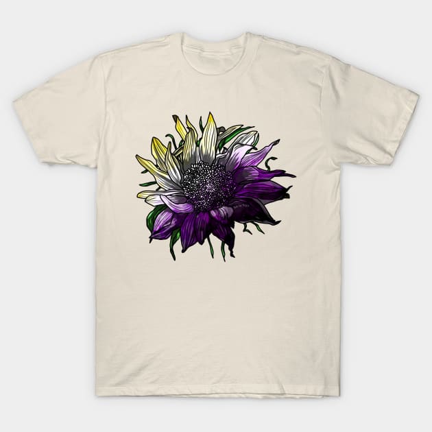 Non-binary Sunflower T-Shirt by Art by Veya